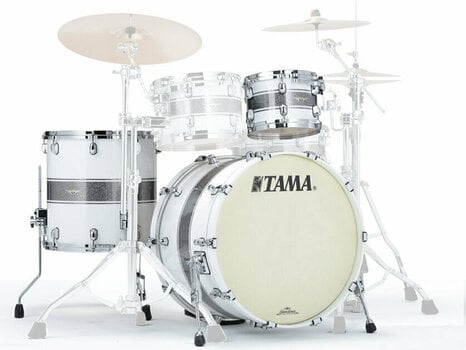 Akoestisch drumstel Tama MA30CMBNS Starclassic Maple Silver Snow Racing Stripe - 1