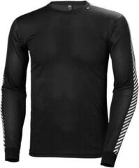 Base Layer Helly Hansen Men's HH LIFA Stripe Long-Sleeve Crew Black