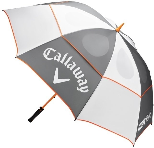 Regenschirm Callaway Mavrik Double Canopy Umbrella 68 White/Charcoal/Orange