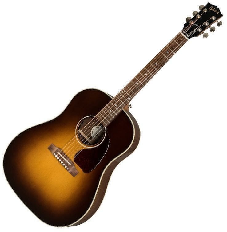 Jumbo elektro-akoestische gitaar Gibson J-45 Studio WN Walnut Burst