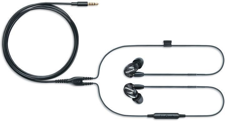 Uho petlje slušalice Shure SE215-K+BT2-EFS Crna