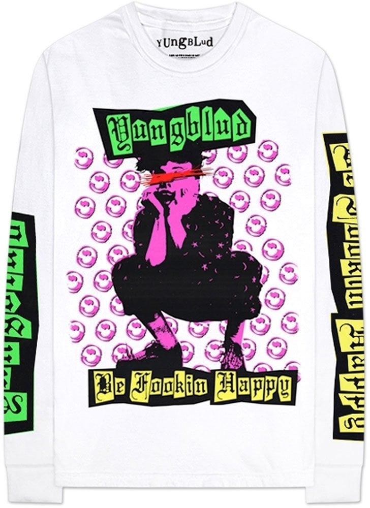 T-Shirt Yungblud T-Shirt Unisex Long Sleeved Tee Punker (Arm & Back Print) Unisex Weiß L