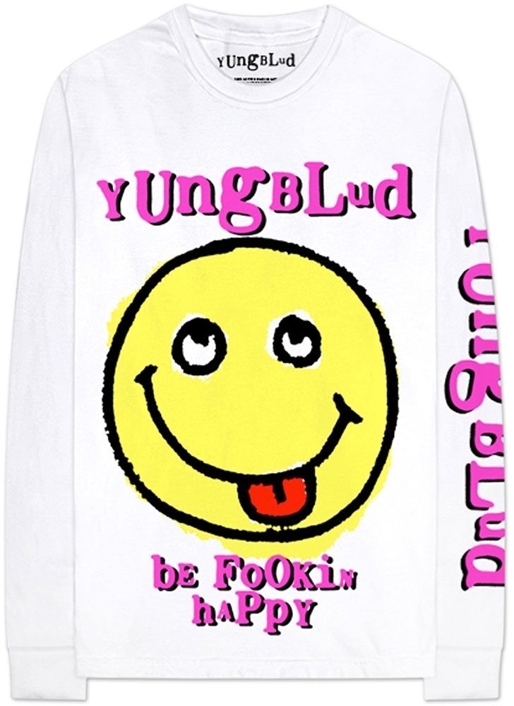 T-Shirt Yungblud T-Shirt Raver Smile White XL
