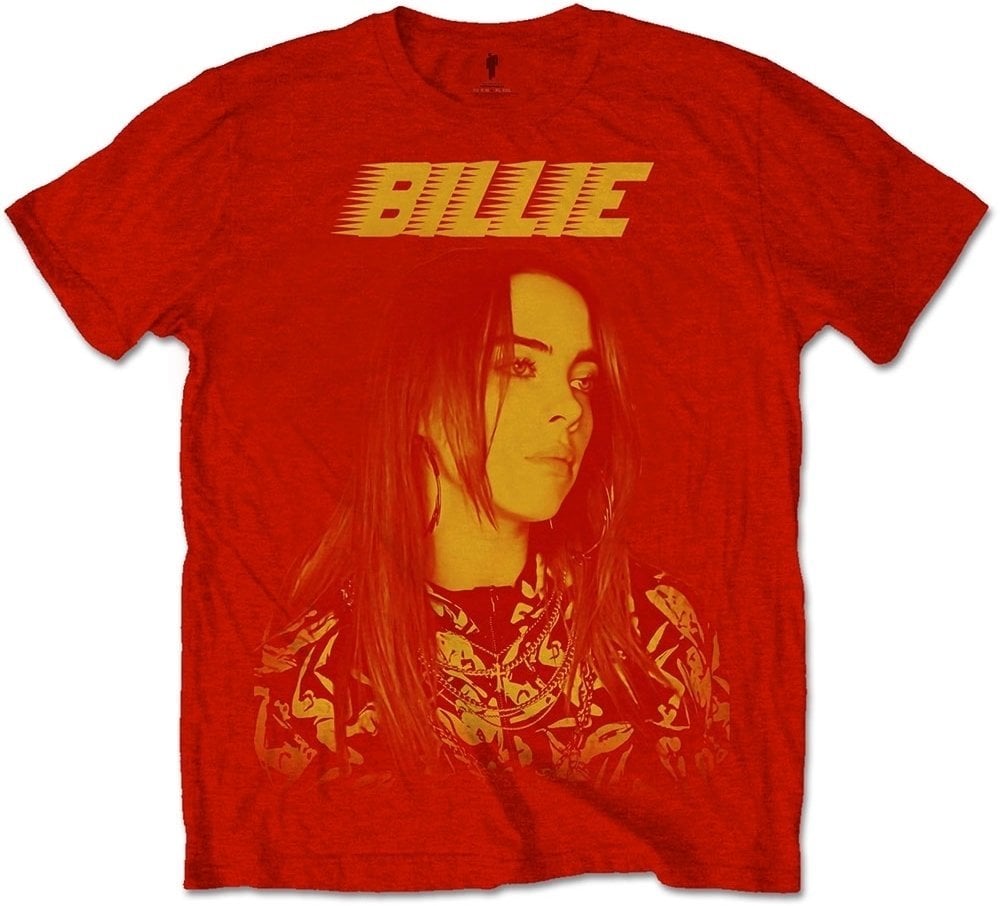 Shirt Billie Eilish Shirt Racer Logo Jumbo Red M