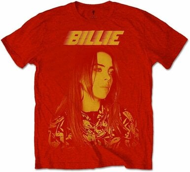 T-Shirt Billie Eilish T-Shirt Racer Logo Jumbo Red M - 1