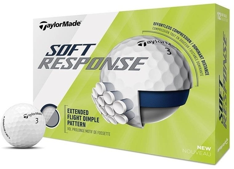 Nova loptica za golf TaylorMade Soft Response Golf Balls White
