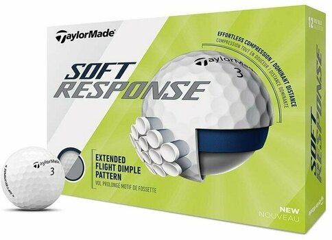 Golf žogice TaylorMade Soft Response Golf Balls White - 1