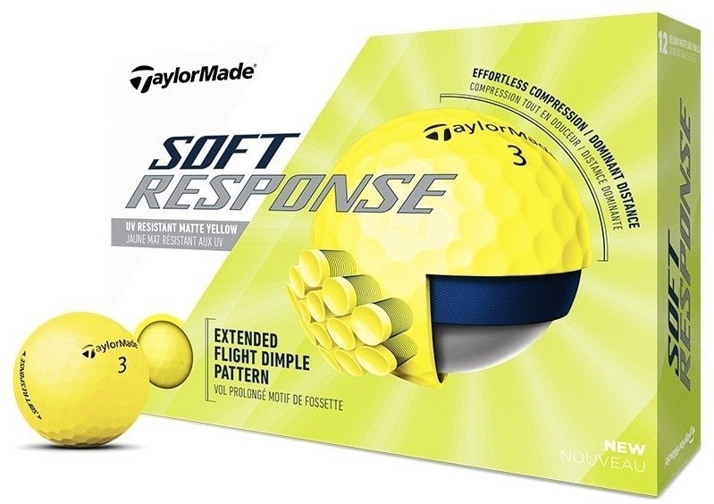 Piłka golfowa TaylorMade Soft Response Golf Balls Yellow