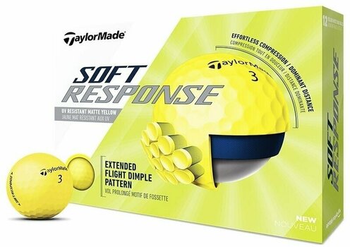 Golfová loptička TaylorMade Soft Response Golf Balls Yellow - 1