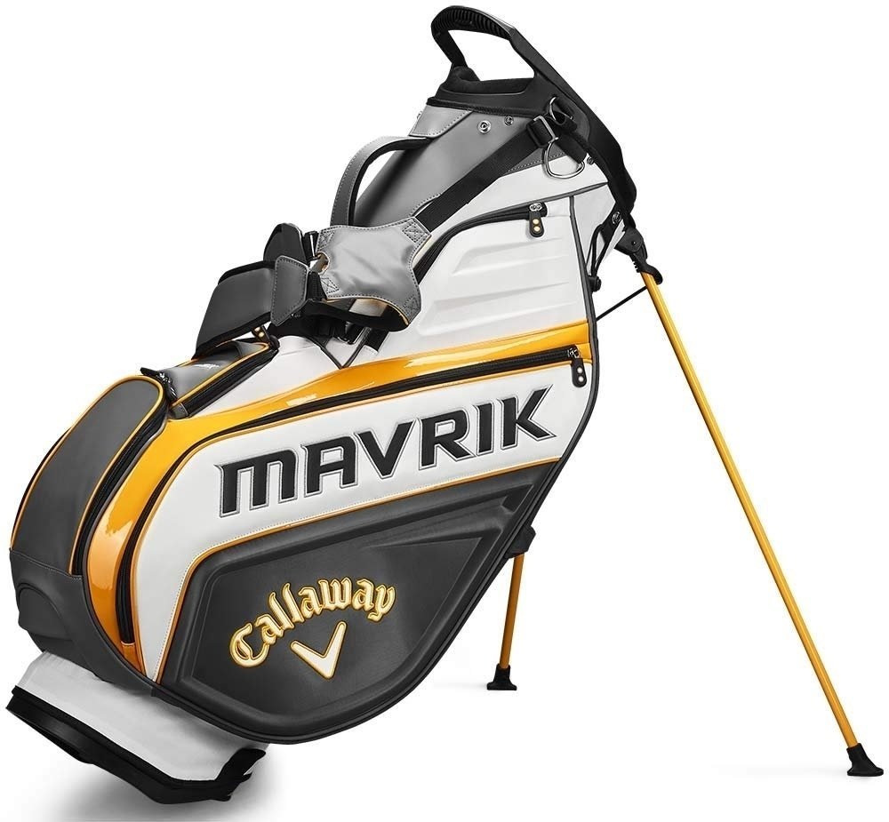 Golftaske Callaway Mavrik Double Strap Charcoal/White/Orange Golftaske