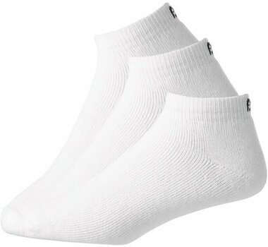 Meias Footjoy ComfortSof Mens Socks White 3-Pairs - 1