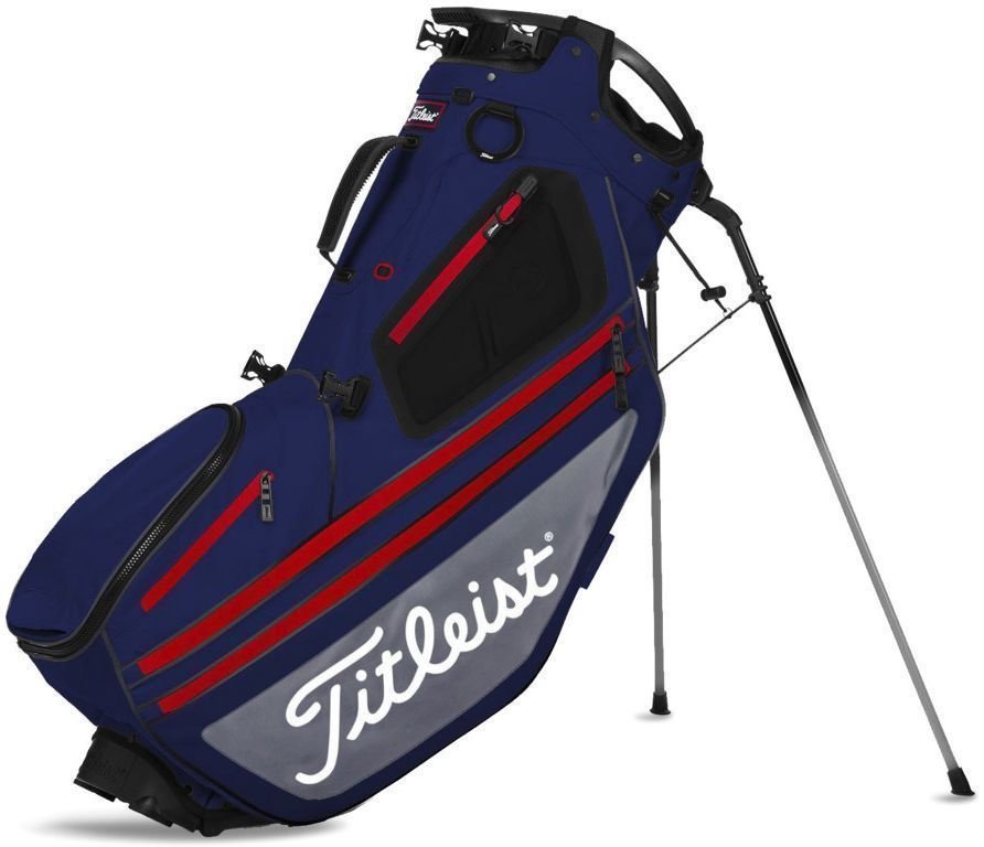 Golfbag Titleist Hybrid 14 Navy/Grey/Red Golfbag