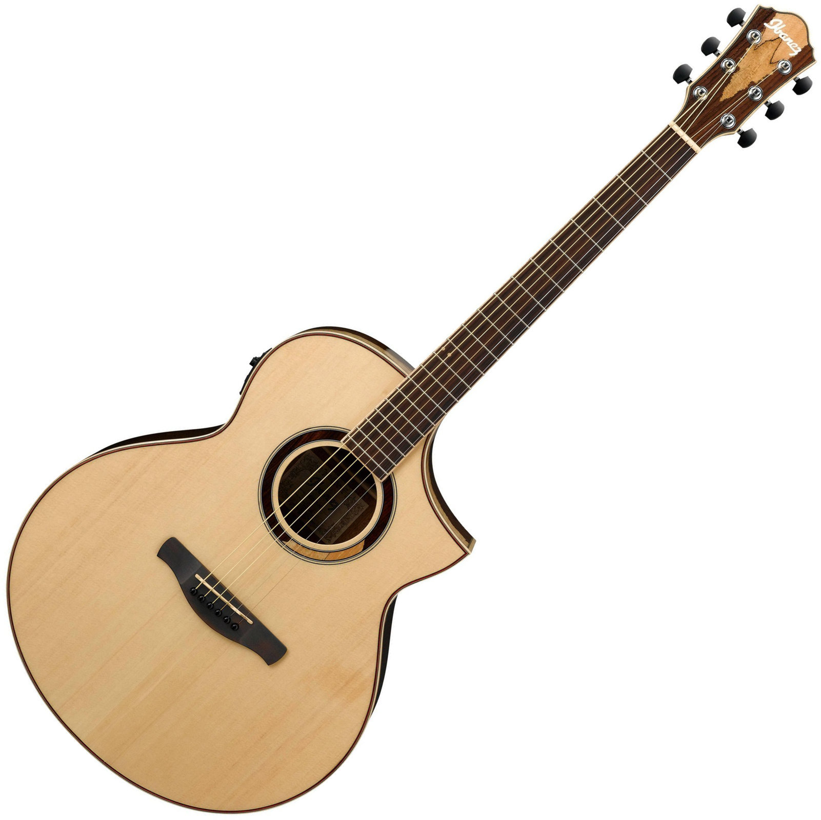 Jumbo elektro-akoestische gitaar Ibanez AEW51 Natural High Gloss