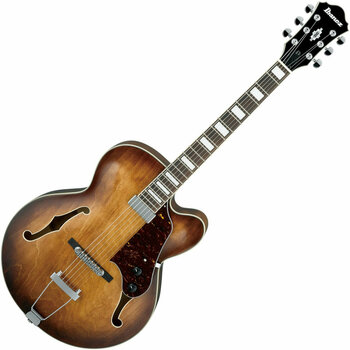 Semi-akoestische gitaar Ibanez AF71F Tobacco Brown - 1