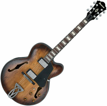 Guitare semi-acoustique Ibanez AFV10A Tobacco Burst Low Gloss - 1
