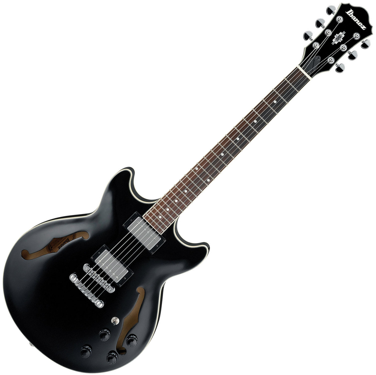Halvakustisk gitarr Ibanez AM73 Black