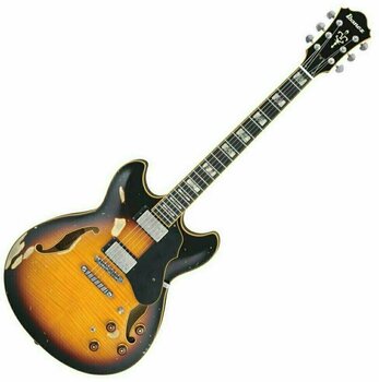 Guitare semi-acoustique Ibanez ASV100FMD Yellow Sunburst Low Gloss - 1