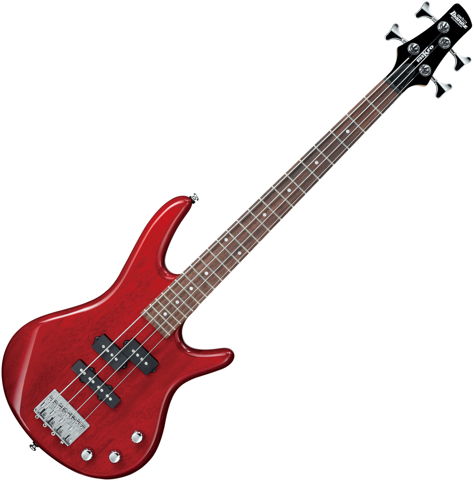 4-strängad basgitarr Ibanez GSRM20 Mikro Transparent Red