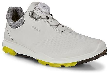 Női golfcipők Ecco Biom Hybrid 3 Womens Golf Shoes BOA White/Canary 38