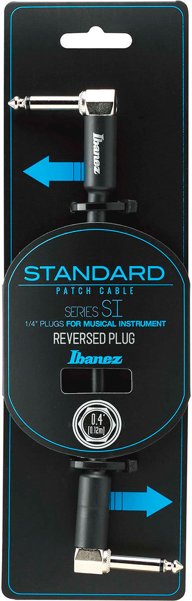 Câble de patch Ibanez SI04PR Noir 12 cm Angle - Angle