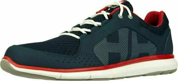 Mens Sailing Shoes Helly Hansen Ahiga V4 Hydropower Navy/Flag Red/Off White 44 - 1