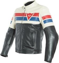 Dainese 8-Track Leather Jacket Black/Ice/Red 52 Dainese 8-Track Leather Jacket Black/Ice/Red 52