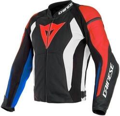 Dainese Nexus Leather Jacket Black/Lava Red/White/Blue