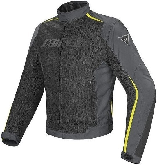 Tekstilna jakna Dainese Hydra Flux D-Dry Black/Dark Gull Gray/Fluo Yellow 48 Tekstilna jakna