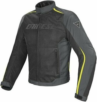 Textile Jacket Dainese Hydra Flux D-Dry Black/Dark Gull Gray/Fluo Yellow 48 Textile Jacket - 1