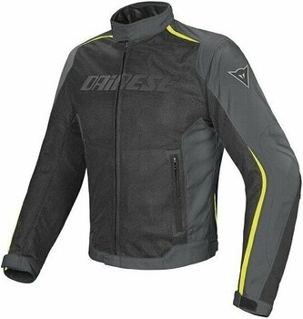 Blouson textile Dainese Hydra Flux D-Dry Black/Dark Gull Gray/Fluo Yellow 48 Blouson textile - 1