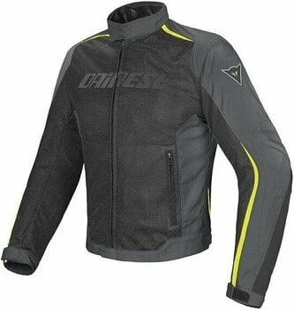 Textile Jacket Dainese Hydra Flux D-Dry Black/Dark Gull Gray/Fluo Yellow 54 Textile Jacket - 1