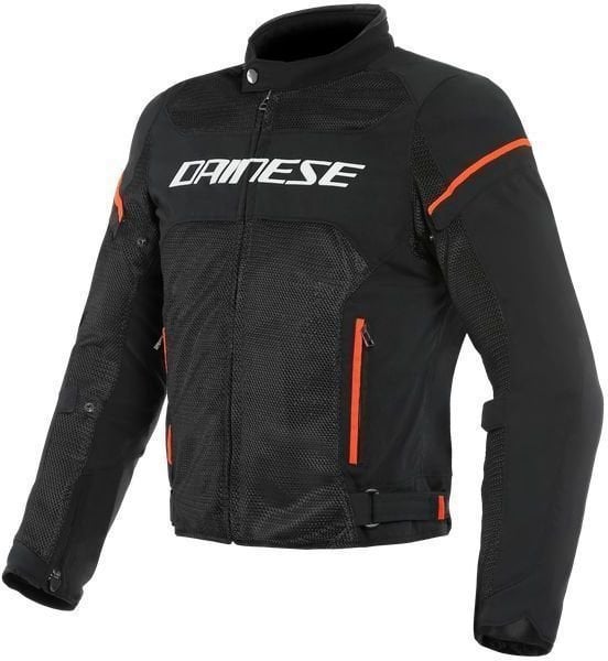 Giacca in tessuto Dainese Air Frame D1 Tex Black/White/Fluo Red 52 Giacca in tessuto