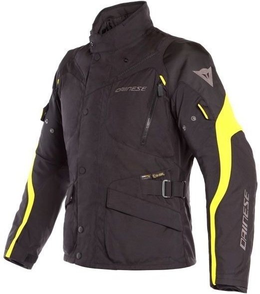 Textilní bunda Dainese Tempest 2 D-Dry Black/Black/Fluo Yellow 48 Textilní bunda