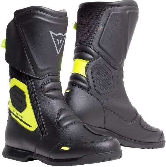 Moottoripyöräsaappaat Dainese X-Tourer D-WP Boots Black/Fluo Yellow 44