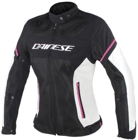 Giacca in tessuto Dainese Air Frame D1 Lady Black/Vaporous Gray/Fuxia 44 Giacca in tessuto