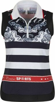 Camisa pólo Sportalm Sunset Sleeveless Womens Polo Shirt Deep Water 34 - 1