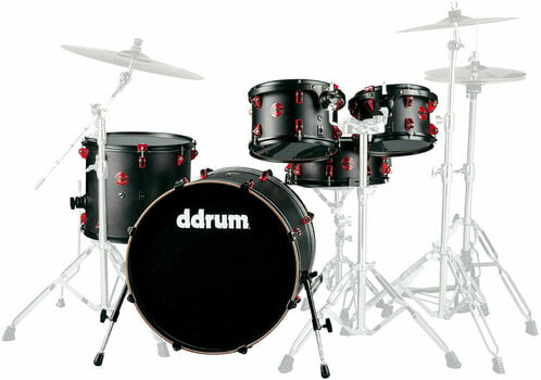 Akustická bicí souprava DDRUM Hybrid 5 Acoustic/Trigger Satin Black - 1