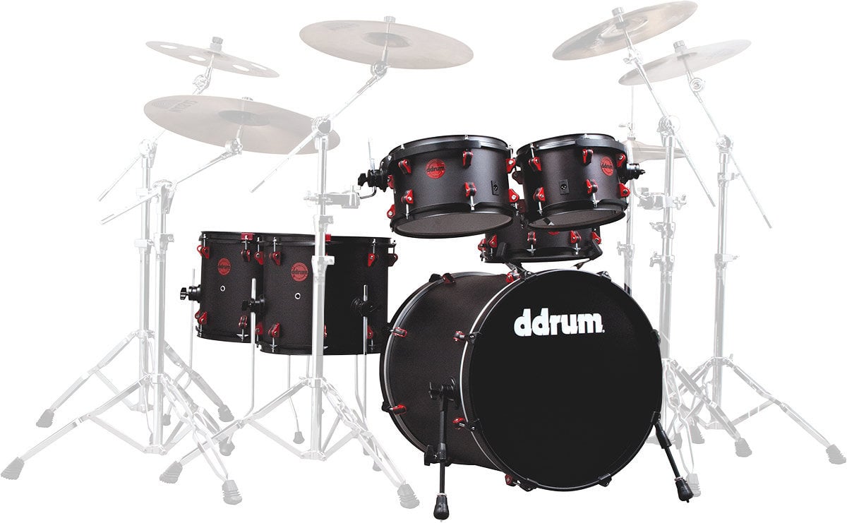 Akustická bicia súprava DDRUM Hybrid 6 Acoustic/Trigger Black