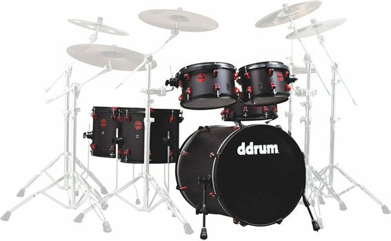 Zestaw perkusji akustycznej DDRUM Hybrid 6 Acoustic/Trigger Black - 1