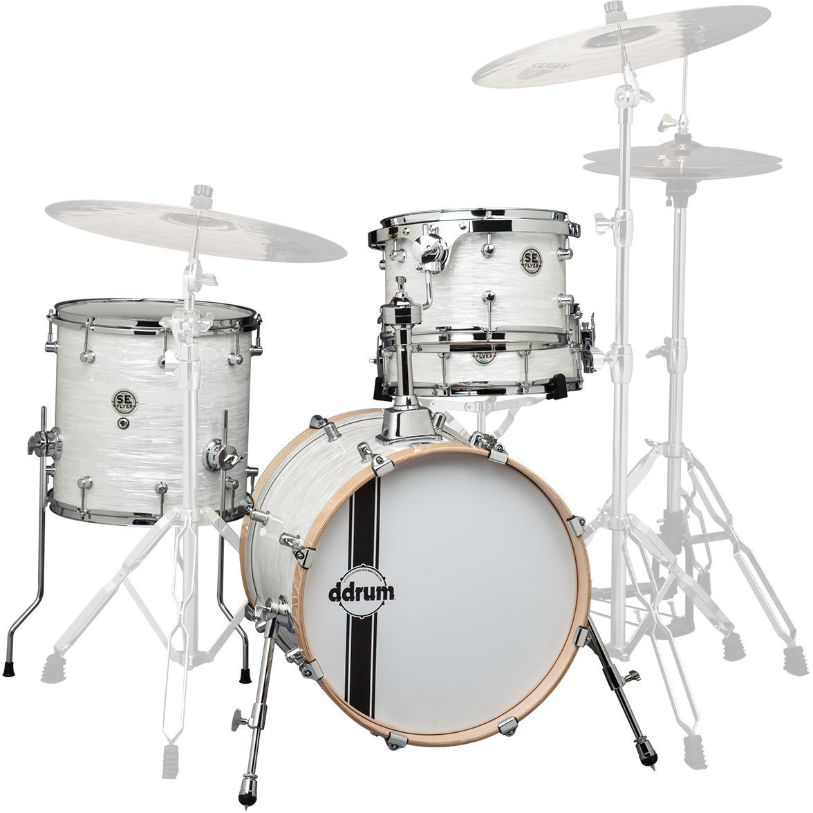 Akustik-Drumset DDRUM SE Bop White Marine Pearl
