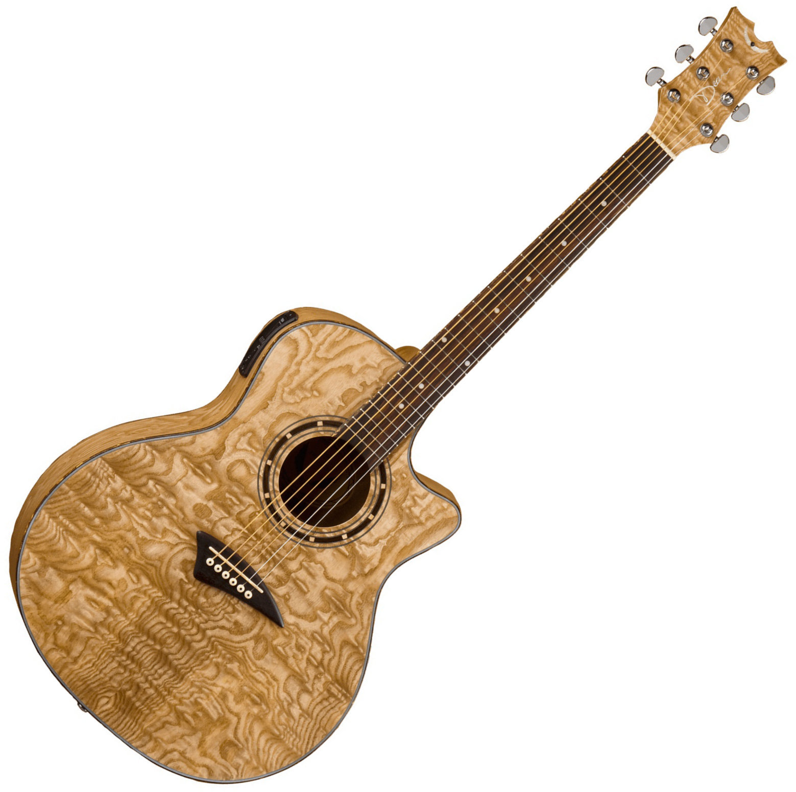 Ηλεκτροακουστική Κιθάρα Jumbo Dean Guitars Exotica Quilt Ash A/E Gloss Natural