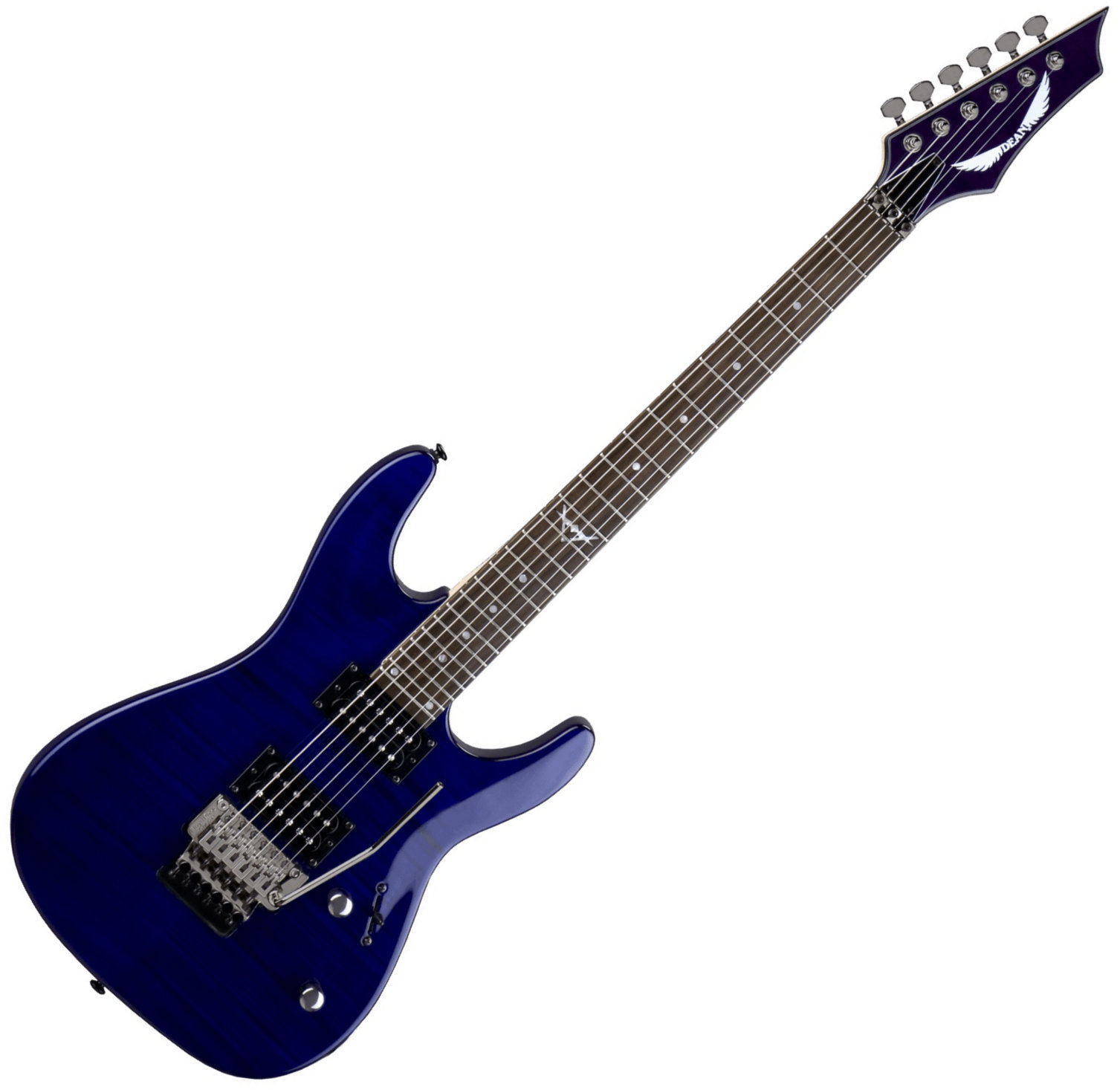 Chitară electrică Dean Guitars Custom 350 Floyd - Trans Blue