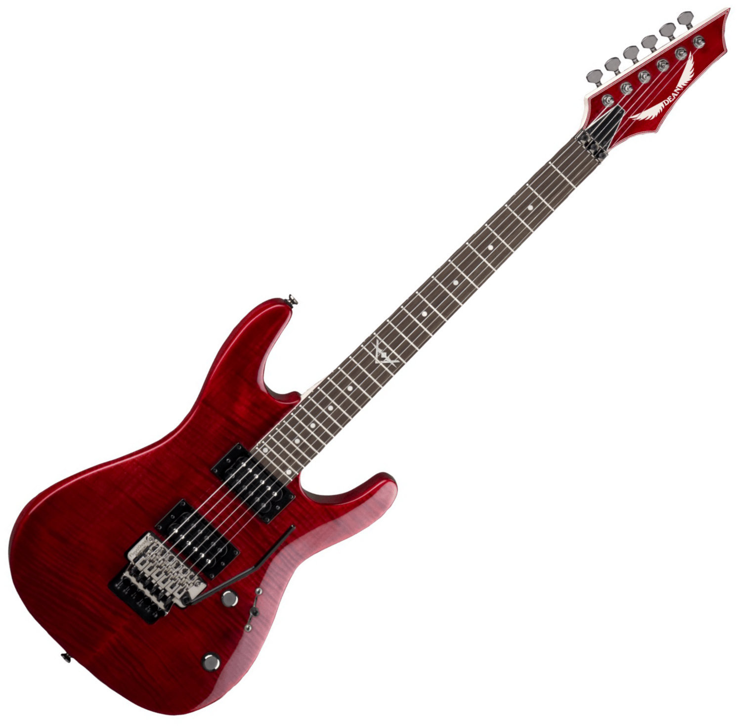 Guitare électrique Dean Guitars Custom 350 Floyd - Trans Red