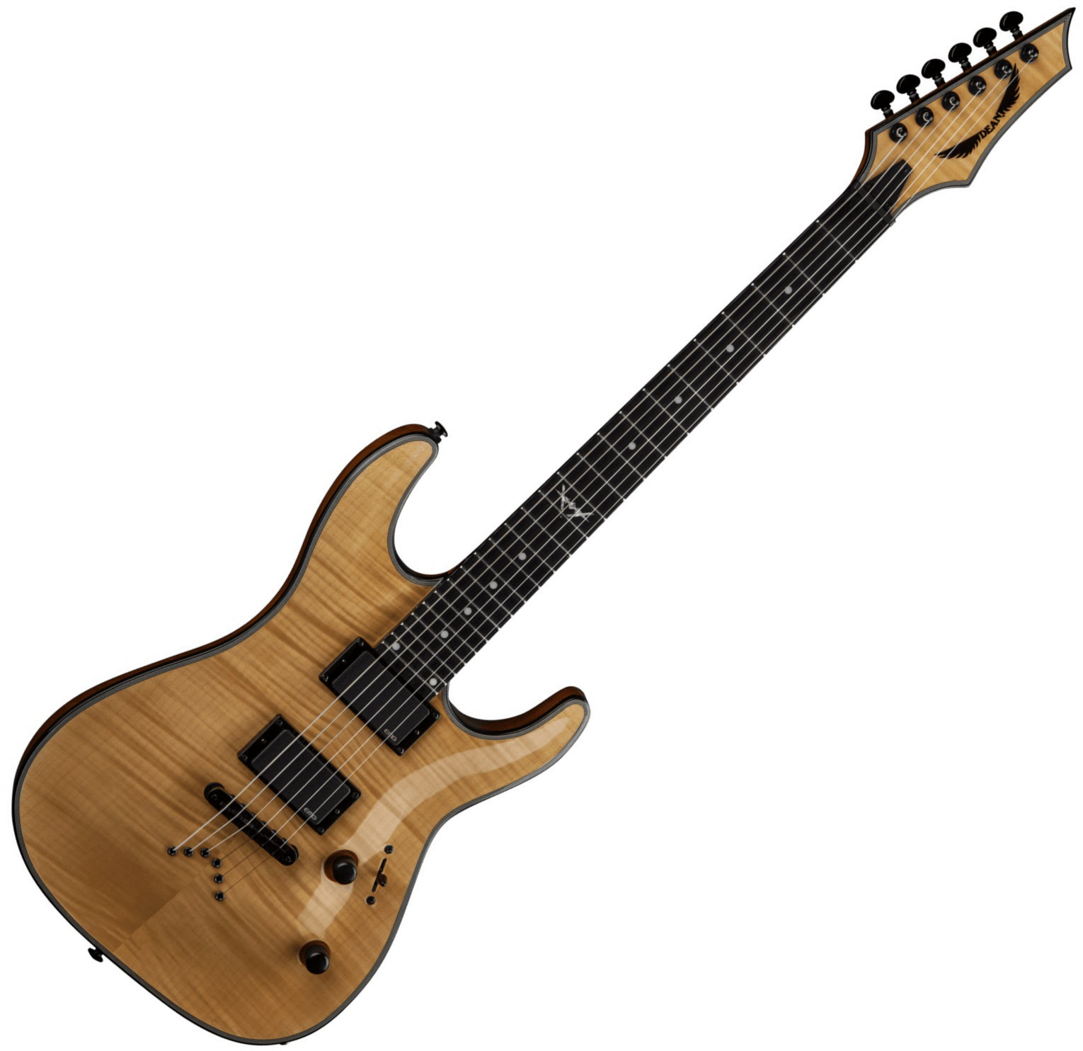 Elektrische gitaar Dean Guitars Custom 450 Flame Top w/EMG - Gloss Nat