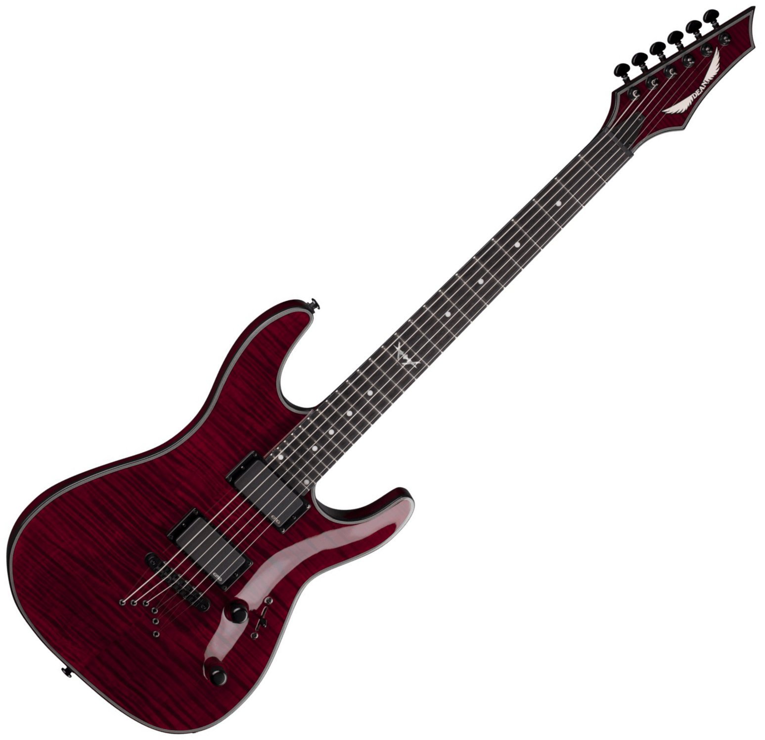 Elektromos gitár Dean Guitars Custom 450 Flame Top w/EMG- Scary Cherry