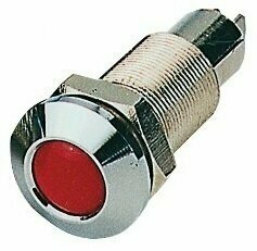 Marine Switch Osculati Instrument panel warning light red - watertight chromed brass - 1