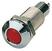 Marine Switch Osculati Instrument panel warning light red - watertight chromed brass