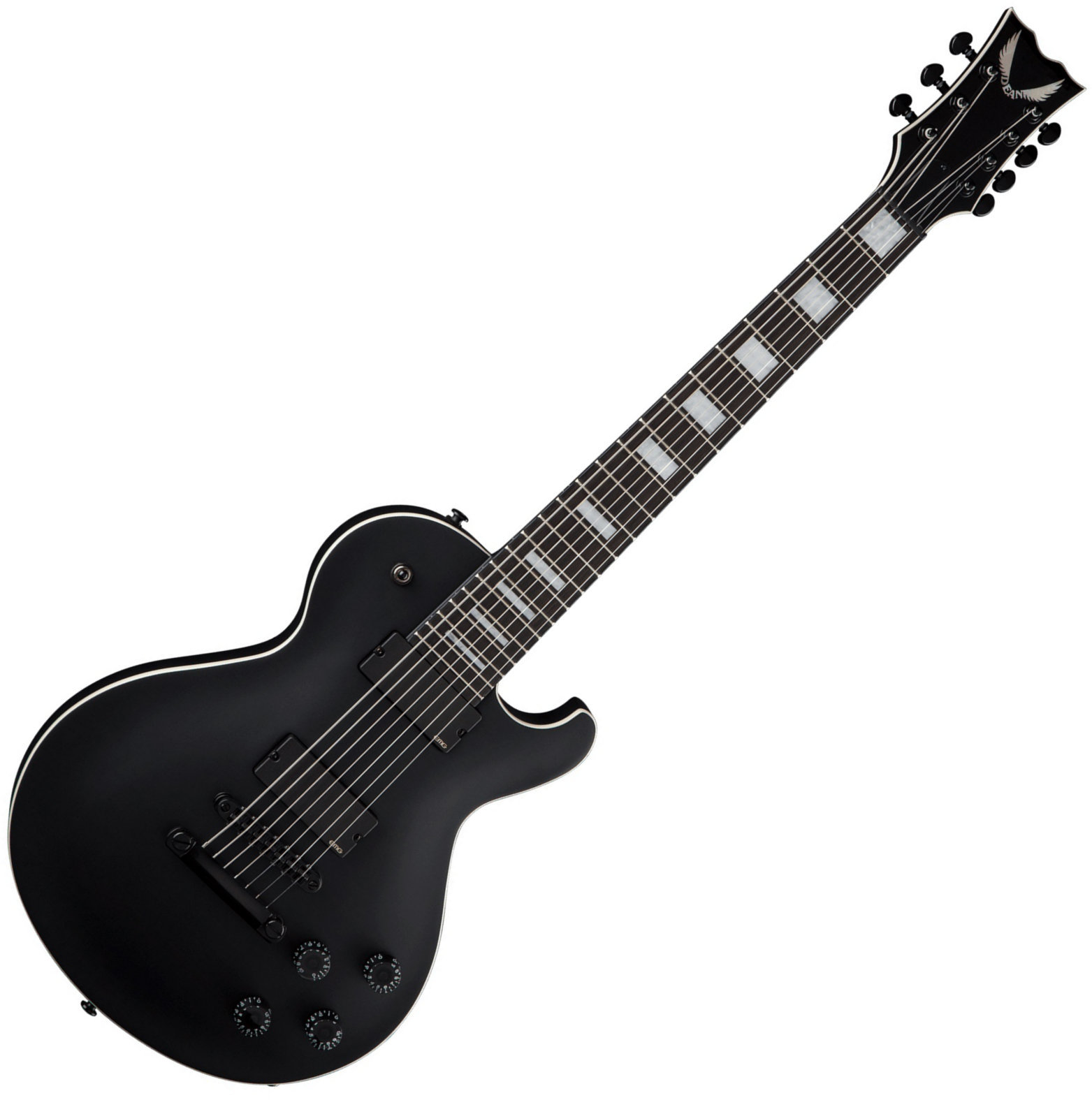 7-kielinen sähkökitara Dean Guitars Thoroughbred Stealth 7 String BKS w/EMG