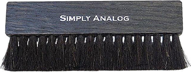 Brush for LP records Simply Analog Anti-Static Wooden Brush Cleaner S/1 Black