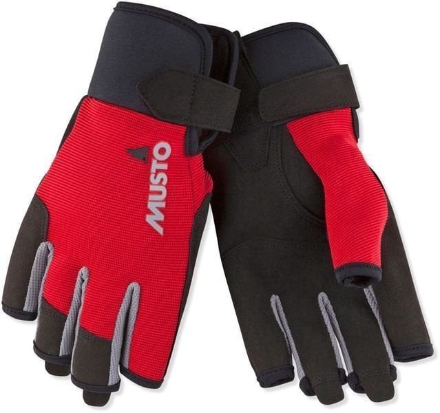 Jachtařské rukavice Musto Essential Sailing Short Finger Glove True Red S